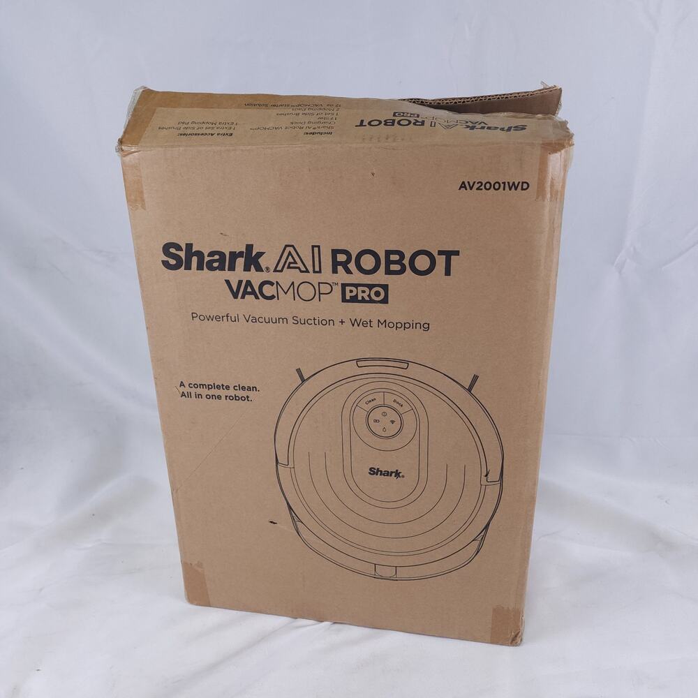 Shark AV2001WD AI Robot Vacuum & Mop 2-in-1 Self-Cleaning Brushroll Black